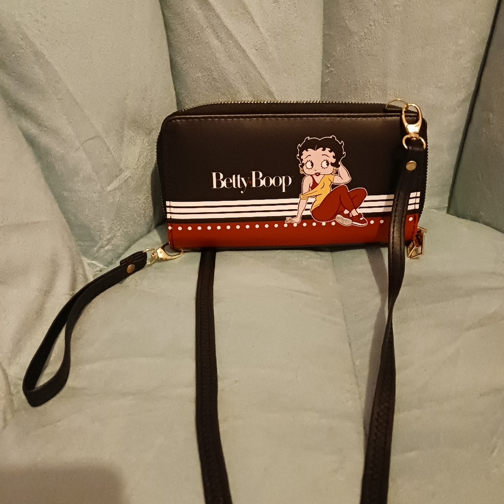 Betty Boop Wristlet with Shoulder Strap